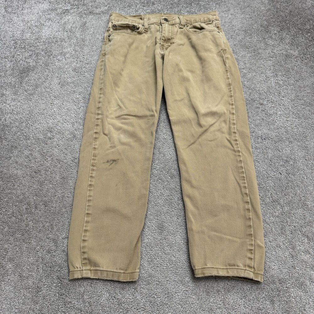 Levi's 512 Slim Fit Taper Denim Jeans Womens 30x30 Khaki Brown Stretch Casual